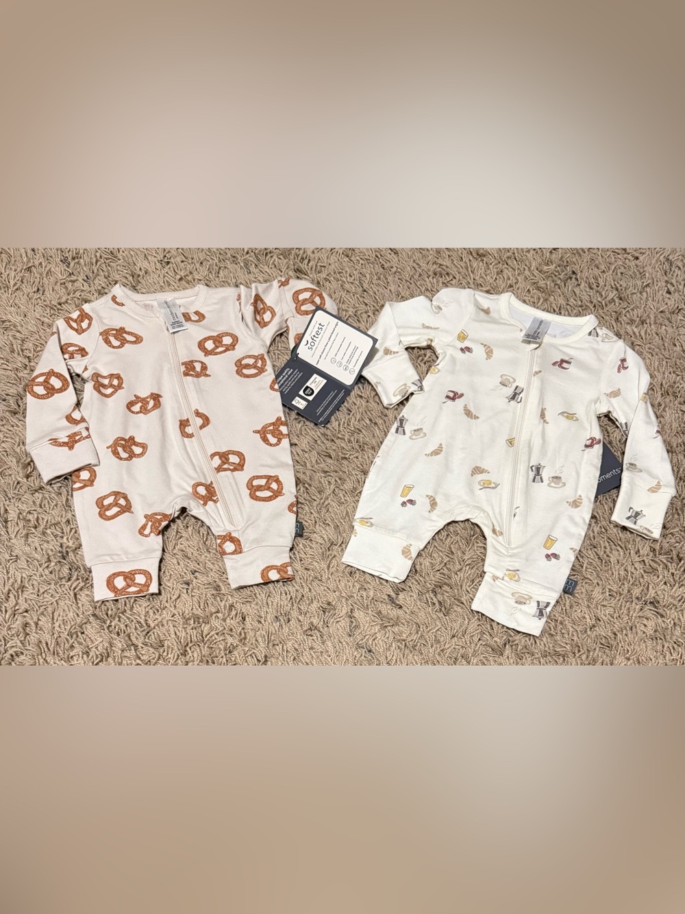 Modern Moments By Gerber Long Sleeve Light Pajamas (2) Size: Newborn